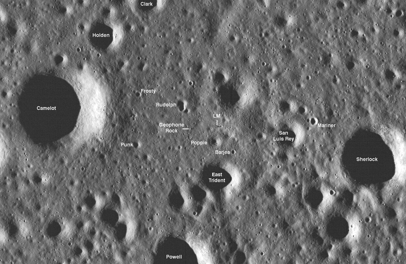Apollo 17 photograph 1: NASA — Eugene Cernan on the Lunar Roving Vehicle, Taurus–Littrow, December 1972. (NASA, public domain)