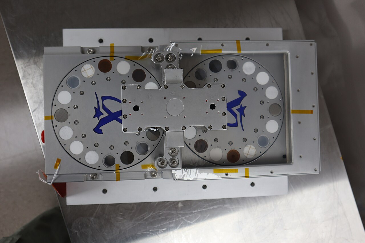 Blue Ghost (Firefly Aerospace) photograph 3: NASA — Lunar dust science payload aboard Blue Ghost Mission 1 (IMG_0311), CLPS program. (NASA, public domain)