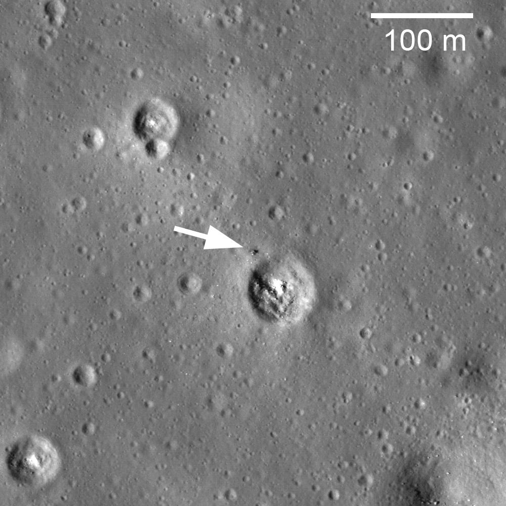 Luna 20 photograph 2: Wikimedia Commons — Luna 20 return capsule containing 55 grams of lunar highland soil. First sample return from the highlands. (Public domain)