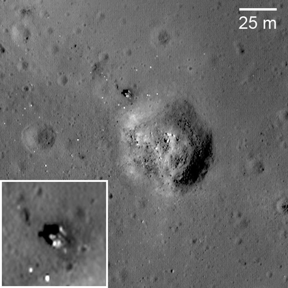 Luna 24 photograph 2: NASA/NSSDC — Luna 24 core tube containing 170 grams of regolith from 2 m depth in Mare Crisium, returned August 22, 1976. (Public domain)